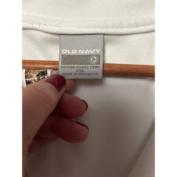 Old Navy White Full Zip Lightweight Track Jacket Long Sleeve Zip Pocket XXL - Picture 6 of 10